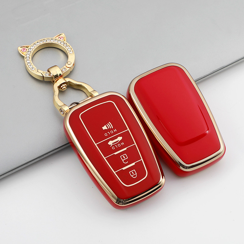 2/3/4 nupud Toyota Camry CHR Corolla RAV4 Avalon Land Cruiser Prado Prius 2017 - 2022 TPU auto võtmeümbrise kate fob võtmehoidja jaoks