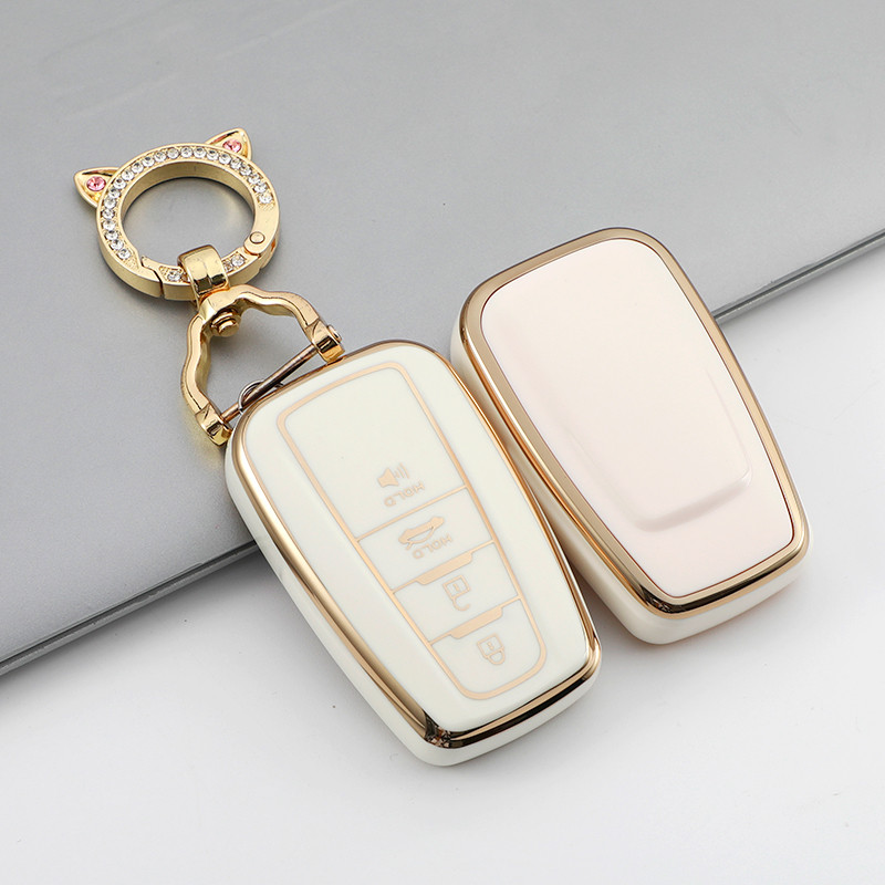2/3/4 nupud Toyota Camry CHR Corolla RAV4 Avalon Land Cruiser Prado Prius 2017 - 2022 TPU auto võtmeümbrise kate fob võtmehoidja jaoks