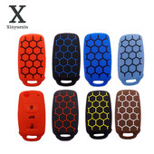 Xinyuexin 3 nupuga silikoonist auto võtmeümbris VW Passat Polo Golf Touran Bora Smart Key Shelli kaitsehoidja jaoks