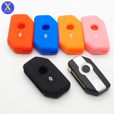 Xinyuexin Suport pentru carcasă pentru chei de mașină din silicon pentru motocicleta BMW F750GS F850GS K1600GT R1200GS LC ADV R1250GS 2 butoane