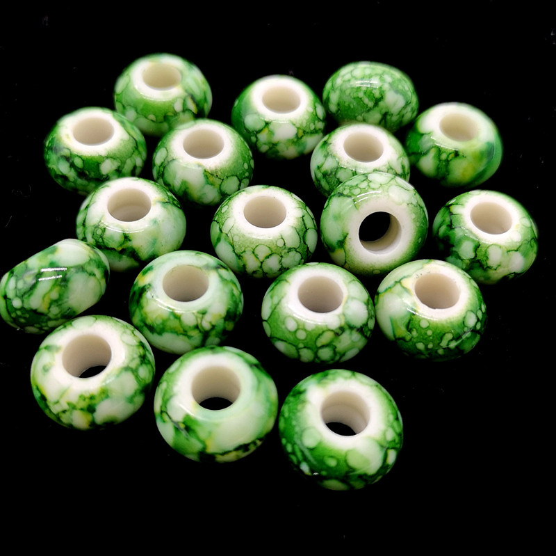 12 tk 15x9mm suure auguga helmed ümmargused ümmargused helmed ehete valmistamiseks käevõru ripats ise ise