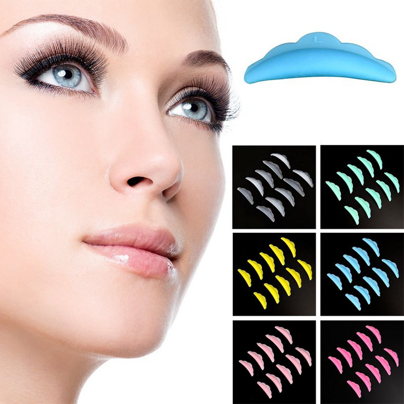 5 poros blakstienų pakeliančios blakstienų priauginimo silikoninės ilgalaikės blakstienų pakėlimo pagalvėlės Daugkartinio naudojimo 3D blakstienų rietiklis, priauginimas grožio makiažo priemonė