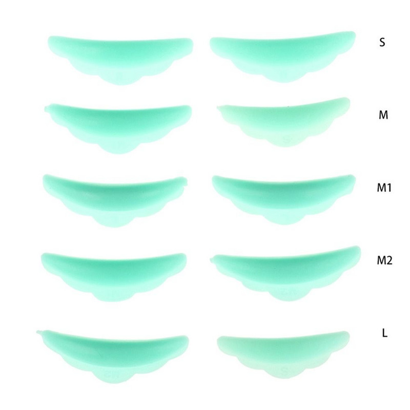 5 poros blakstienų pakeliančios blakstienų priauginimo silikoninės ilgalaikės blakstienų pakėlimo pagalvėlės Daugkartinio naudojimo 3D blakstienų rietiklis, priauginimas grožio makiažo priemonė