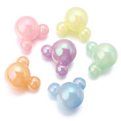 33*28 χιλιοστά μεγάλες χάντρες κεφαλής ποντικιού Ακρυλικό μαργαριταρένιο 5 τμχ.