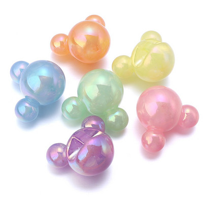 33*28 χιλιοστά μεγάλες χάντρες κεφαλής ποντικιού Ακρυλικό μαργαριταρένιο 5 τμχ.