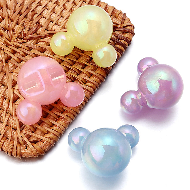 33*28 χιλιοστά μεγάλες χάντρες κεφαλής ποντικιού Ακρυλικό μαργαριταρένιο 5 τμχ.