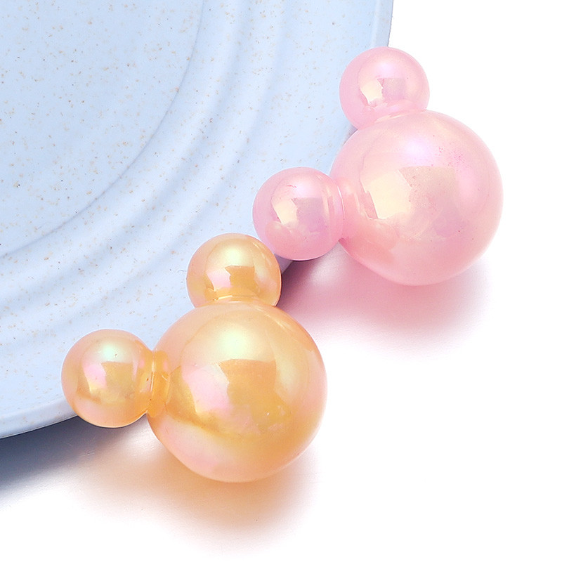 33*28 χιλιοστά μεγάλες χάντρες κεφαλής ποντικιού Ακρυλικό μαργαριταρένιο 5 τμχ.