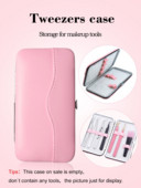 Yelixi pintsettide ümbris ripsmepikenduste ümbris PU nahast tühi hoiukott Silma ripsmepikenduste pintsettide ümbris