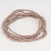 1 σκέλος 190 τμχ πολύχρωμες γυαλιστερές χάντρες από κρύσταλλο AB rondelle, που χρησιμοποιούνται για την κατασκευή κοσμημάτων κοσμημάτων κολιέ βραχιόλι