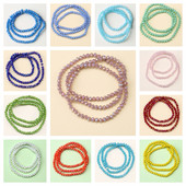 1 vrpca 3X4 mm AB premaz u boji neprozirne prozirne kristalne rondelle fasetirane staklene perle za izradu nakita