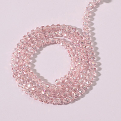 1 vrpca 3X4 mm AB premaz u boji neprozirne prozirne kristalne rondelle fasetirane staklene perle za izradu nakita