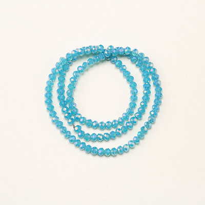 1 vrpca 3X4 mm AB premaz u boji neprozirne prozirne kristalne rondelle fasetirane staklene perle za izradu nakita