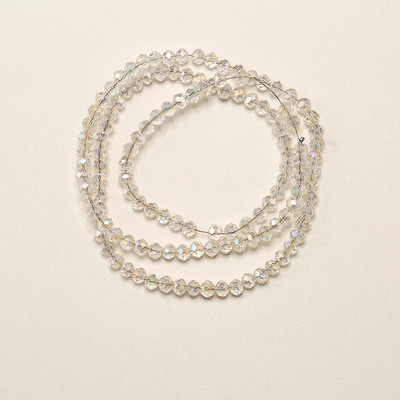 1 vrpca 3X4 mm AB premaz u boji neprozirne prozirne kristalne rondelle fasetirane staklene perle za izradu nakita