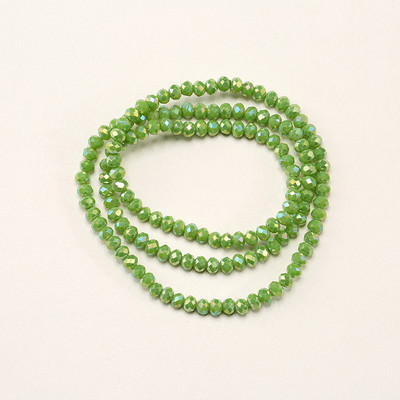 1 vrpca 3X4 mm AB premaz u boji neprozirne prozirne kristalne rondelle fasetirane staklene perle za izradu nakita