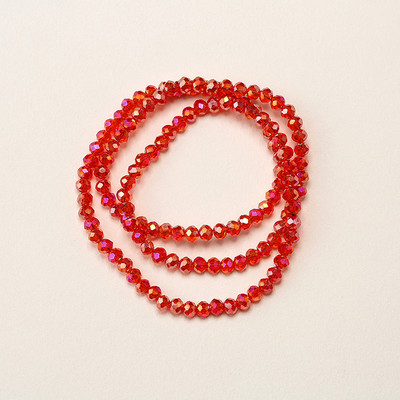 1 vrpca 3X4 mm AB premaz u boji neprozirne prozirne kristalne rondelle fasetirane staklene perle za izradu nakita