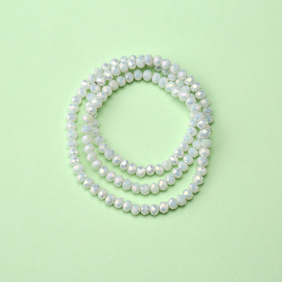 1 vrpca 3X4 mm AB premaz u boji neprozirne prozirne kristalne rondelle fasetirane staklene perle za izradu nakita