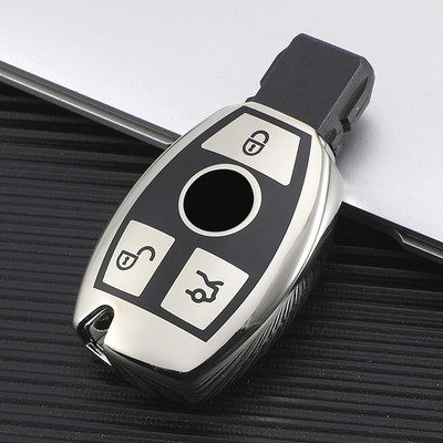 Jauns mīksts TPU automašīnas tālvadības pults atslēgas korpuss ar pilnu vāku Mercedes Benz ABCRG klases GLK GLA W204 W251 W463 W176 AMG atslēgu piekariņam