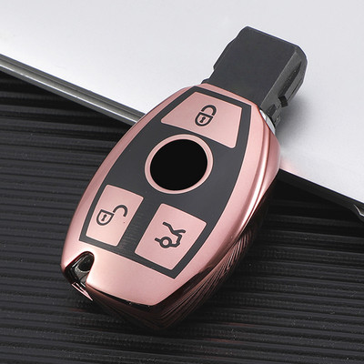 Jauns mīksts TPU automašīnas tālvadības pults atslēgas korpuss ar pilnu vāku Mercedes Benz ABCRG klases GLK GLA W204 W251 W463 W176 AMG atslēgu piekariņam