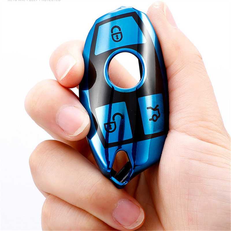 Carcasă moale TPU pentru chei de mașină cu acoperire completă pentru Mercedes Benz ABCRG Class GLK GLA W204 W251 W463 W176 AMG breloc