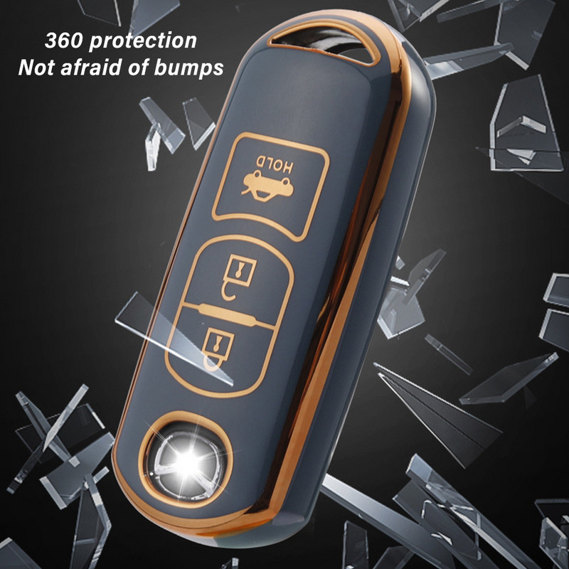 TPU auto kaugjuhtimispuldi võtmeümbrise kaane korpuse fob võtmehoidja jaoks Mazda 2 3 6 Atenza Axela Demio CX-5 CX5 CX-3 CX7 CX8 CX-9 MX-5 tarvikud