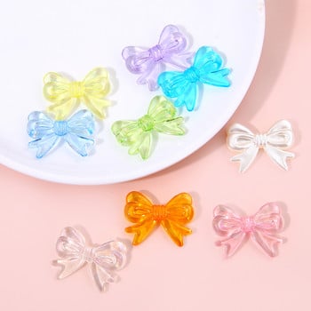 4 бр. Sweet Charm Акрилни мъниста с пеперуди Bowknot Bows Tie Beads за изработка на бижута Ръчно изработени гривни Обеци Направи си сам аксесоари