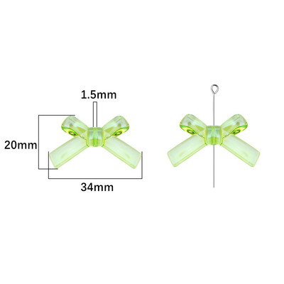 4 tk Sweet Charm akrüülist liblikas helmed kikisõlmed, lipsud helmed ehete jaoks Käsitsi valmistatud käevõru kõrvarõngad DIY tarvikud