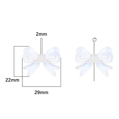 4 tk Sweet Charm akrüülist liblikas helmed kikisõlmed, lipsud helmed ehete jaoks Käsitsi valmistatud käevõru kõrvarõngad DIY tarvikud