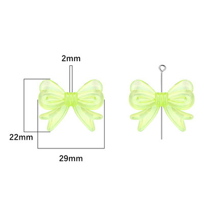 4 tk Sweet Charm akrüülist liblikas helmed kikisõlmed, lipsud helmed ehete jaoks Käsitsi valmistatud käevõru kõrvarõngad DIY tarvikud