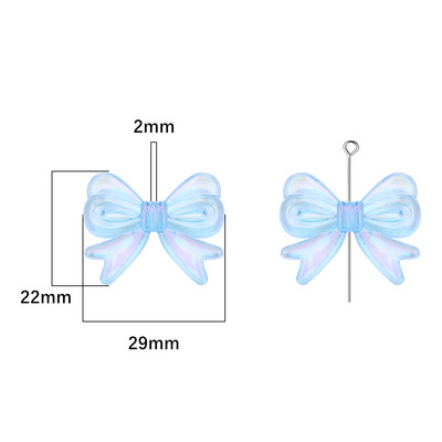 4 tk Sweet Charm akrüülist liblikas helmed kikisõlmed, lipsud helmed ehete jaoks Käsitsi valmistatud käevõru kõrvarõngad DIY tarvikud