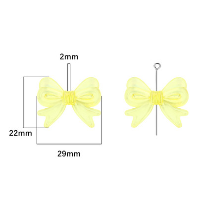 4 tk Sweet Charm akrüülist liblikas helmed kikisõlmed, lipsud helmed ehete jaoks Käsitsi valmistatud käevõru kõrvarõngad DIY tarvikud