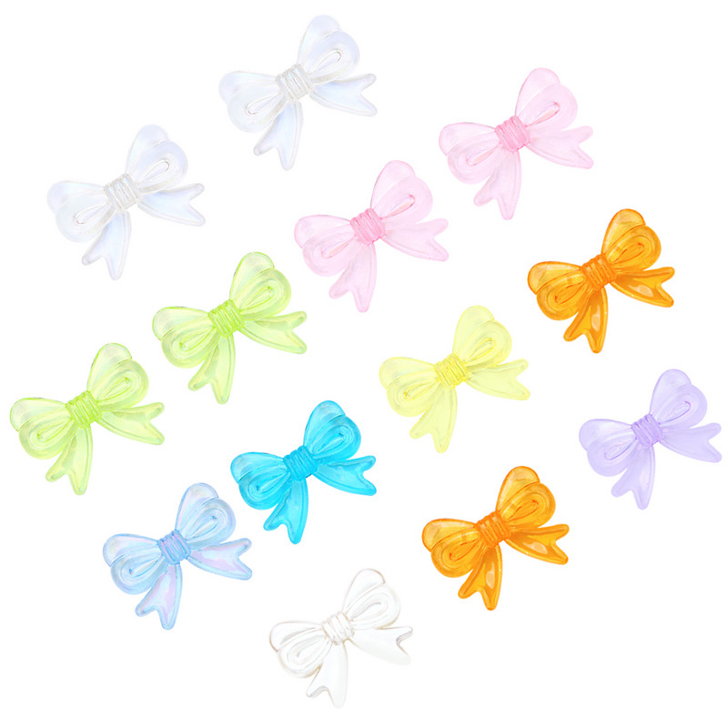 4 tk Sweet Charm akrüülist liblikas helmed kikisõlmed, lipsud helmed ehete jaoks Käsitsi valmistatud käevõru kõrvarõngad DIY tarvikud