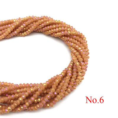 Hulgimüük 2X3mm 195tk Tšehhi kristallhelmed ehete valmistamiseks Ise ise näputöö AB värvivahetaja lihvitud klaashelmed