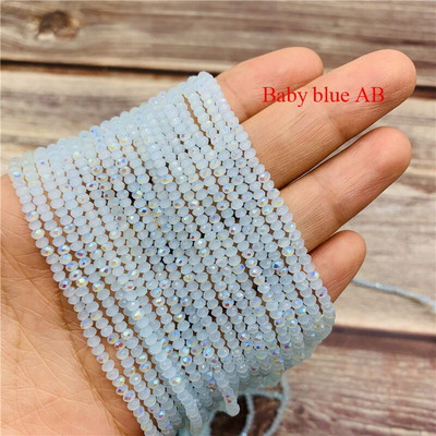 Hulgimüük 2X3mm 195tk Tšehhi kristallhelmed ehete valmistamiseks Ise ise näputöö AB värvivahetaja lihvitud klaashelmed