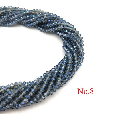 Hulgimüük 2X3mm 195tk Tšehhi kristallhelmed ehete valmistamiseks Ise ise näputöö AB värvivahetaja lihvitud klaashelmed