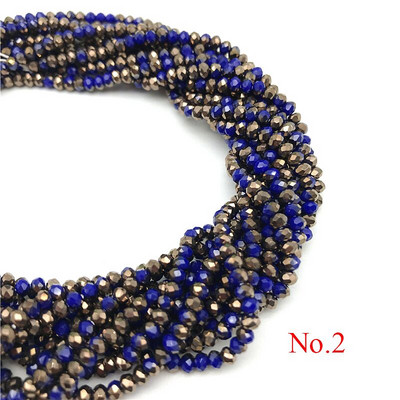 Hulgimüük 2X3mm 195tk Tšehhi kristallhelmed ehete valmistamiseks Ise ise näputöö AB värvivahetaja lihvitud klaashelmed