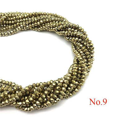 Hulgimüük 2X3mm 195tk Tšehhi kristallhelmed ehete valmistamiseks Ise ise näputöö AB värvivahetaja lihvitud klaashelmed