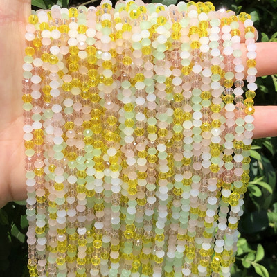 3x4mm 120 tk Segavärvilised kristallist rondelliga lihvitud klaashelmed seemned lahtised vahehelmed ehete valmistamiseks isetegemise näputöö kaelakee