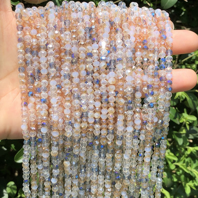3x4mm 120 tk Segavärvilised kristallist rondelliga lihvitud klaashelmed seemned lahtised vahehelmed ehete valmistamiseks isetegemise näputöö kaelakee