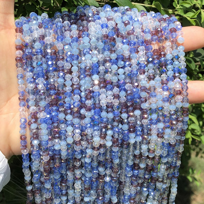 3x4mm 120 tk Segavärvilised kristallist rondelliga lihvitud klaashelmed seemned lahtised vahehelmed ehete valmistamiseks isetegemise näputöö kaelakee