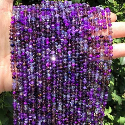 3x4mm 120 tk Segavärvilised kristallist rondelliga lihvitud klaashelmed seemned lahtised vahehelmed ehete valmistamiseks isetegemise näputöö kaelakee