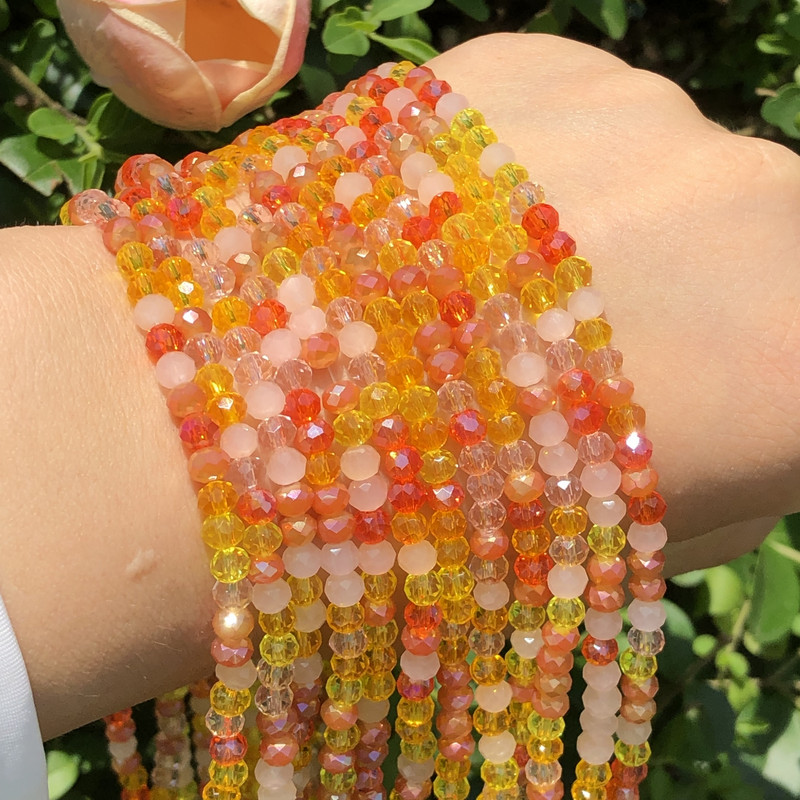 3x4mm 120 tk Segavärvilised kristallist rondelliga lihvitud klaashelmed seemned lahtised vahehelmed ehete valmistamiseks isetegemise näputöö kaelakee