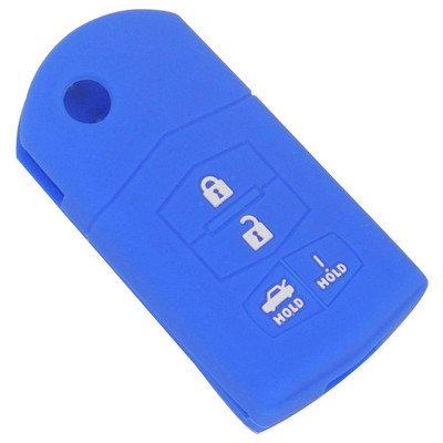 Jingyuqin Θήκη κάλυμμα μπρελόκ σιλικόνης για Mazda 3 5 6 CX-5 CX-7 RX-8 MX-5 Miata με 4 κουμπιά αναδιπλούμενο τηλεχειριστήριο για προστατευτική θήκη