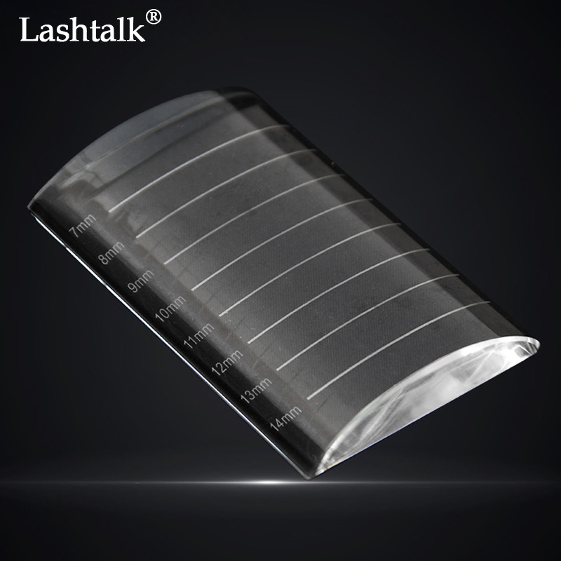 Lashtalk blakstienų klijų laikiklis makiažo klijų padėklas netikrų blakstienų skaidrus atvykimas stačiakampis krištolinis stiklas