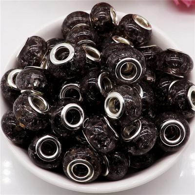 10 τμχ Νέες χάντρες Cat Eye 5mm Μεγάλη Τρύπα Στρογγυλές Χαλαρές Χάντρες Murano Spacer ταιριάζουν Pandora Βραχιόλι με αλυσίδα Κολιέ DIY Γυναικεία κοσμήματα