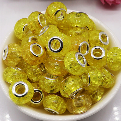 10 τμχ Νέες χάντρες Cat Eye 5mm Μεγάλη Τρύπα Στρογγυλές Χαλαρές Χάντρες Murano Spacer ταιριάζουν Pandora Βραχιόλι με αλυσίδα Κολιέ DIY Γυναικεία κοσμήματα