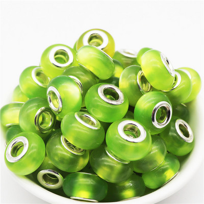 10 τμχ Νέες χάντρες Cat Eye 5mm Μεγάλη Τρύπα Στρογγυλές Χαλαρές Χάντρες Murano Spacer ταιριάζουν Pandora Βραχιόλι με αλυσίδα Κολιέ DIY Γυναικεία κοσμήματα