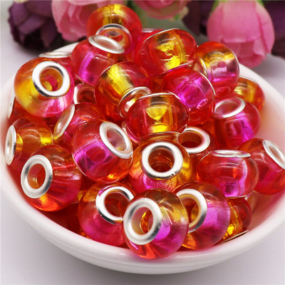 10 τμχ Νέες χάντρες Cat Eye 5mm Μεγάλη Τρύπα Στρογγυλές Χαλαρές Χάντρες Murano Spacer ταιριάζουν Pandora Βραχιόλι με αλυσίδα Κολιέ DIY Γυναικεία κοσμήματα