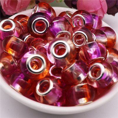 10 τμχ Νέες χάντρες Cat Eye 5mm Μεγάλη Τρύπα Στρογγυλές Χαλαρές Χάντρες Murano Spacer ταιριάζουν Pandora Βραχιόλι με αλυσίδα Κολιέ DIY Γυναικεία κοσμήματα