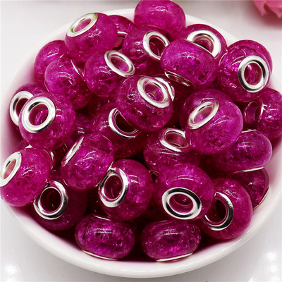 10 τμχ Νέες χάντρες Cat Eye 5mm Μεγάλη Τρύπα Στρογγυλές Χαλαρές Χάντρες Murano Spacer ταιριάζουν Pandora Βραχιόλι με αλυσίδα Κολιέ DIY Γυναικεία κοσμήματα