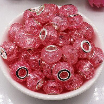 10 τμχ Νέες χάντρες Cat Eye 5mm Μεγάλη Τρύπα Στρογγυλές Χαλαρές Χάντρες Murano Spacer ταιριάζουν Pandora Βραχιόλι με αλυσίδα Κολιέ DIY Γυναικεία κοσμήματα